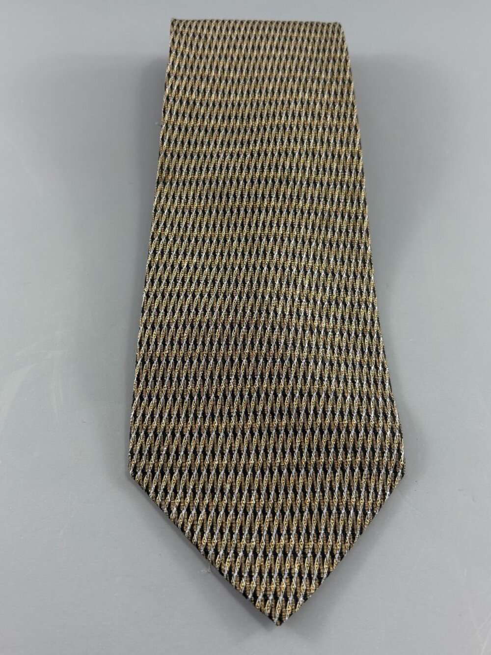 Daniel De Fasson Tan / Black Men's Tie 4" x 60"